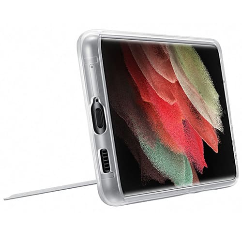 Чехол для Galaxy S21 Ultra накладка (бампер) Samsung Clear Standing Cover прозрачный