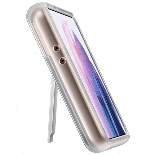 Чехол для Galaxy S21 накладка (бампер) Samsung Clear Standing Cover прозрачный