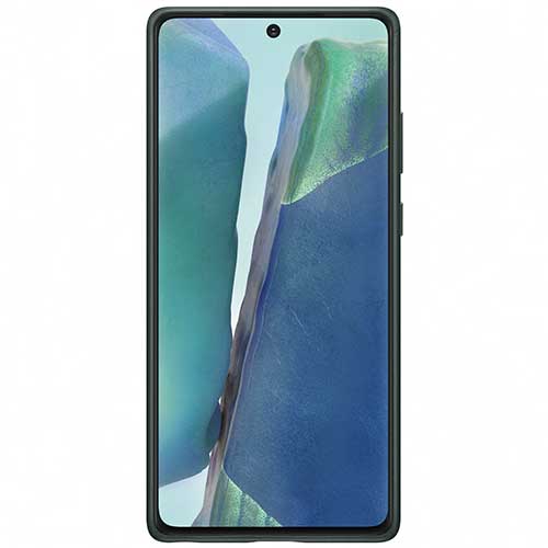 Чехол для Galaxy Note 20 накладка (бампер) Samsung Leather Cover зеленый 