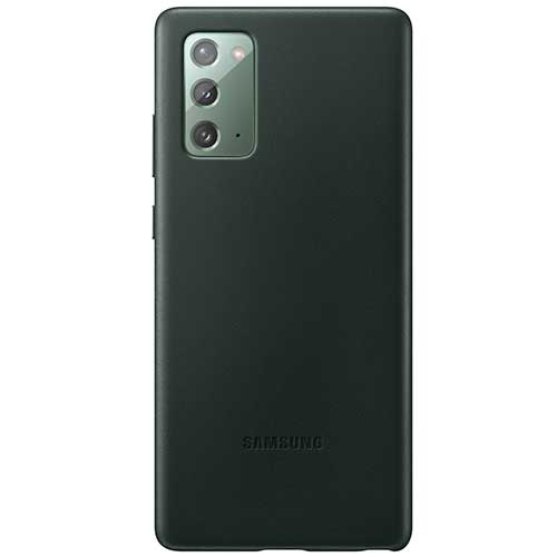 Чехол для Galaxy Note 20 накладка (бампер) Samsung Leather Cover зеленый 