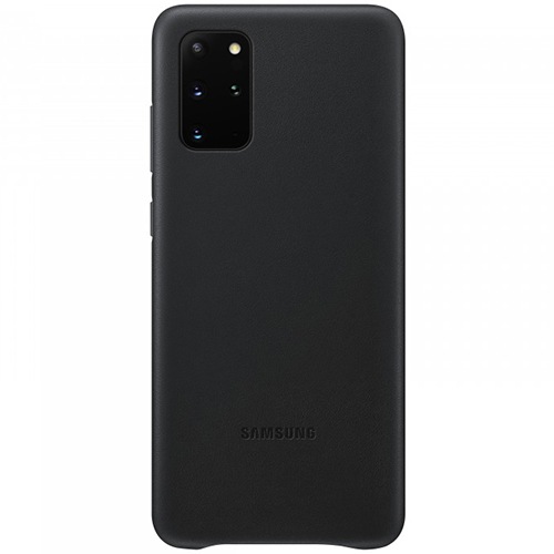 Чехол для Galaxy S20+ накладка (бампер) Samsung Leather Cover черный