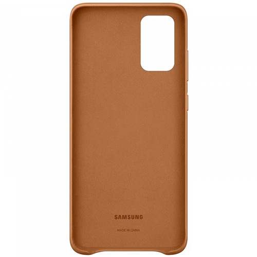 Чехол для Galaxy S20+ накладка (бампер) Samsung Leather Cover коричневый