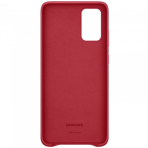 Чехол для Galaxy S20+ накладка (бампер) Samsung Leather Cover красный