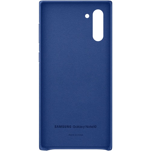 Чехол для Galaxy Note 10 накладка (бампер) Samsung Leather Cover синий - фото4