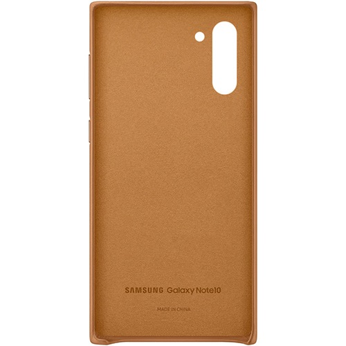 Чехол для Galaxy Note 10 накладка (бампер) Samsung Leather Cover светло-коричневый