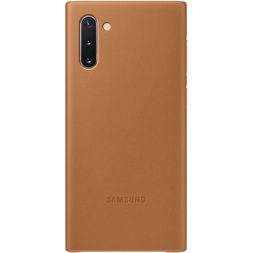 Чехол для Galaxy Note 10 накладка (бампер) Samsung Leather Cover светло-коричневый