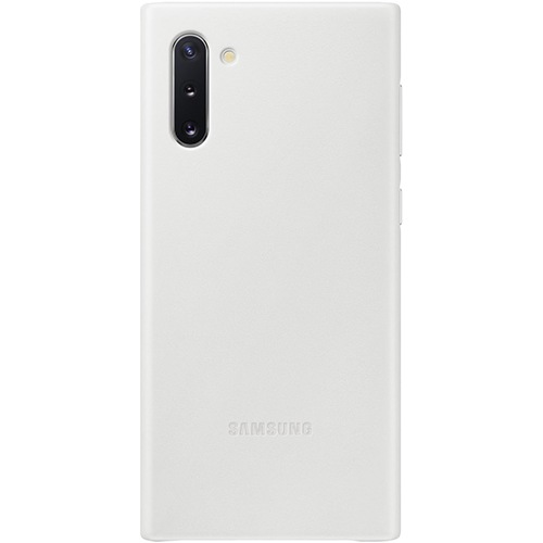 Чехол для Galaxy Note 10 накладка (бампер) Samsung Leather Cover белый 