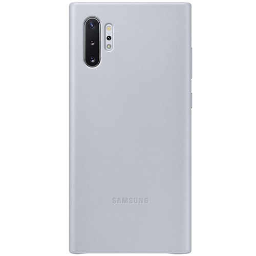 Чехол для Galaxy Note 10+ накладка (бампер) Samsung Leather Cover серый 