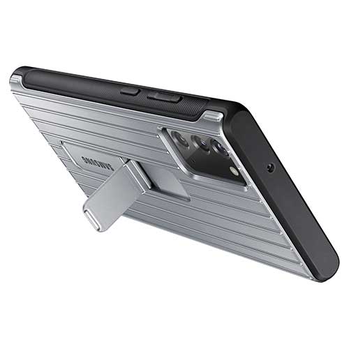 Чехол для Galaxy Note 20 накладка (бампер) Samsung Protective Standing Cover серебристый