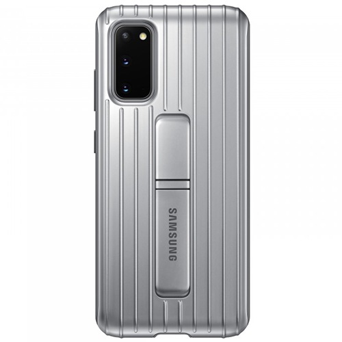 Чехол для Galaxy S20 накладка (бампер) Samsung Protective Standing Cover серебристый 