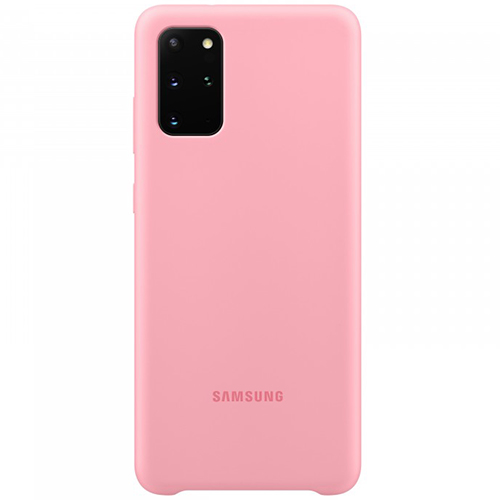 Чехол для Galaxy S20+ накладка (бампер) Samsung Silicone Cover розовый