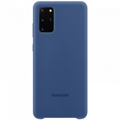 Чехол для Galaxy S20+ накладка (бампер) Samsung Silicone Cover темно-синий - фото