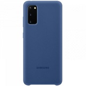 Чехол для Galaxy S20 накладка (бампер) Samsung Silicone Cover темно-синий - фото