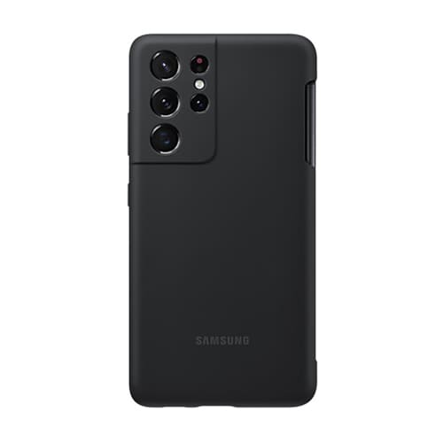 Чехол для Galaxy S21 Ultra накладка (бампер) Samsung Silicone Cover с пером S Pen черный