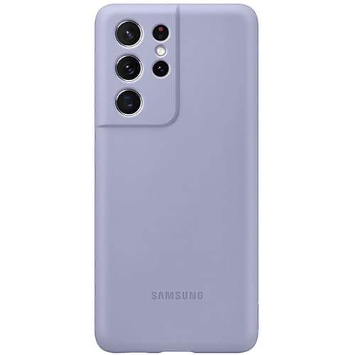 Чехол для Galaxy S21 Ultra накладка (бампер) Samsung Silicone Cover фиолетовый