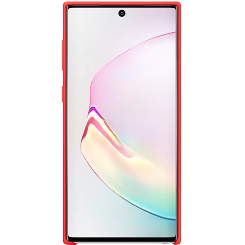 Чехол для Galaxy Note 10 накладка (бампер) Samsung Silicone Cover красный