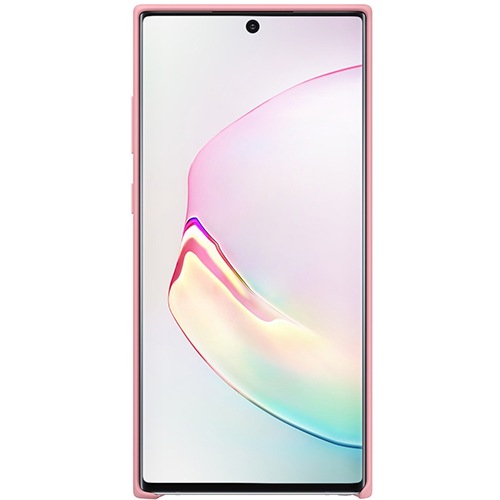 Чехол для Galaxy Note 10+ накладка (бампер) Samsung Silicone Cover розовый