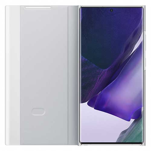 Чехол для Galaxy Note 20 Ultra книга Samsung Smart Clear View Cover серебристо-белый