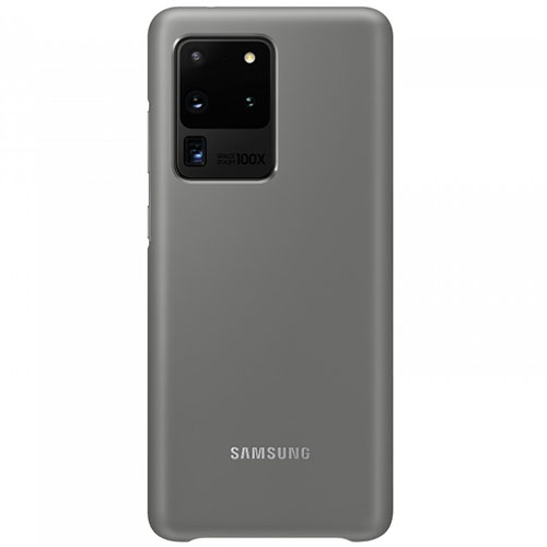 Чехол для Galaxy S20 Ultra накладка (бампер) Samsung Smart LED Cover серый