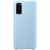 Чехол для Galaxy S20 накладка (бампер) Samsung Smart LED Cover небесно-голубой - фото