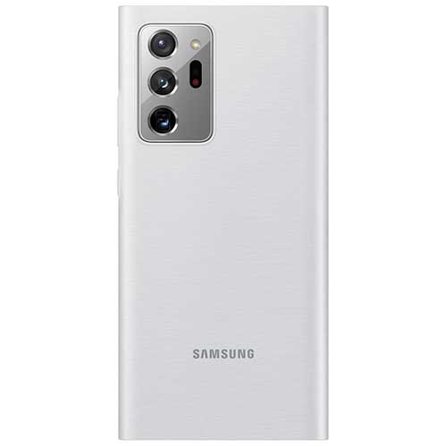 Чехол для Galaxy Note 20 Ultra книга Samsung Smart LED View Cover серебристо-белый