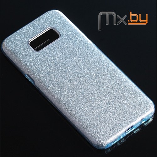 Чехол для Samsung Galaxy S8+ накладка (бампер) гибридный Crystal Shine голубой