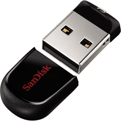 USB Флеш 32GB SanDisk Cruzer Fit  с колпачком (Черный)