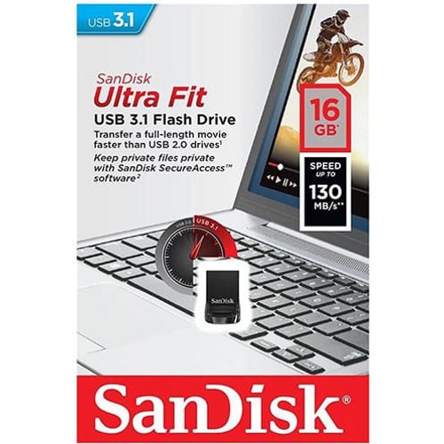USB Флеш 16GB SanDisk Fit Ultra (USB3.1) 