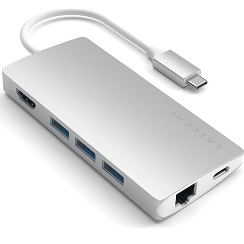 Мультипереходник Satechi USB Portable Aluminum Multi- adapter V2 (ST-TCMA2S) Серебристый