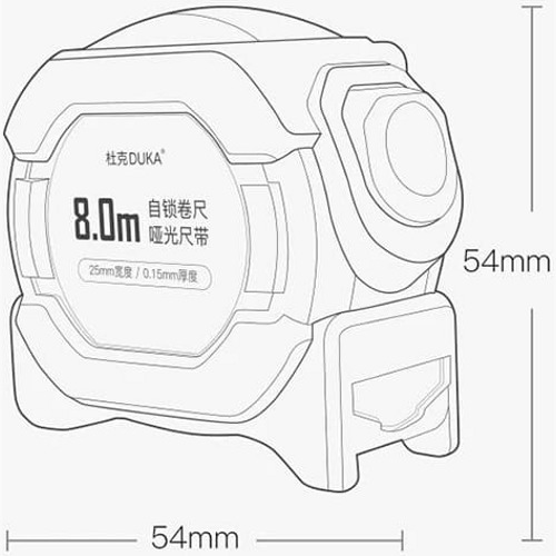 Рулетка Xiaomi SD DUKA 8м Рулетка Xiaomi SD DUKA 8м