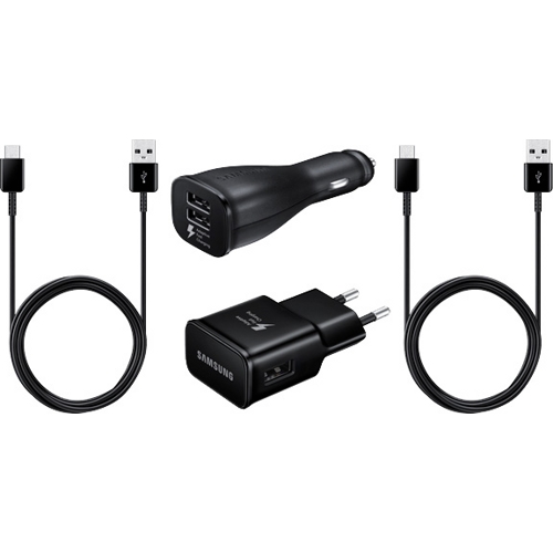 Комплект зарядных устройств Samsung CЗУ + АЗУ + USB Type-C (Черный)