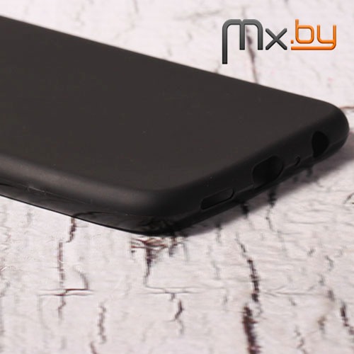 Чехол для Huawei Honor 8X накладка (бампер) силиконовый черный матовый 