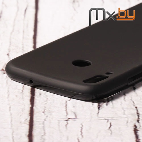 Чехол для Huawei Honor 8X накладка (бампер) силиконовый черный матовый 