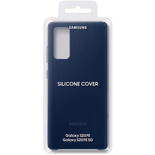 Чехол для Galaxy S20 FE накладка (бампер) Samsung Silicone Cover темно-синий