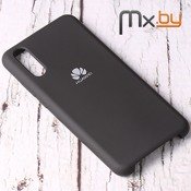 Чехол для Huawei P20 накладка (бампер) Silicone Cover черный - фото