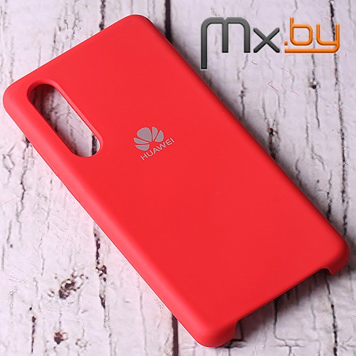 Чехол для Huawei P30 накладка (бампер) Silicone Cover красный