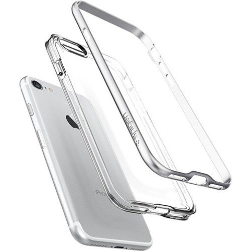 Чехол для iPhone 7 накладка (бампер) Spigen Neo Hybrid Crystal серебристый (042CS20676)