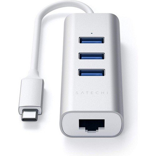 USB-хаб Satechi Aluminum Type-C 2-in-1 (Серебристый)