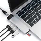 USB-хаб Satechi Aluminum Type-C Pro Hub Adapter With Ethernet (Серебристый) ST-TCPHES - фото