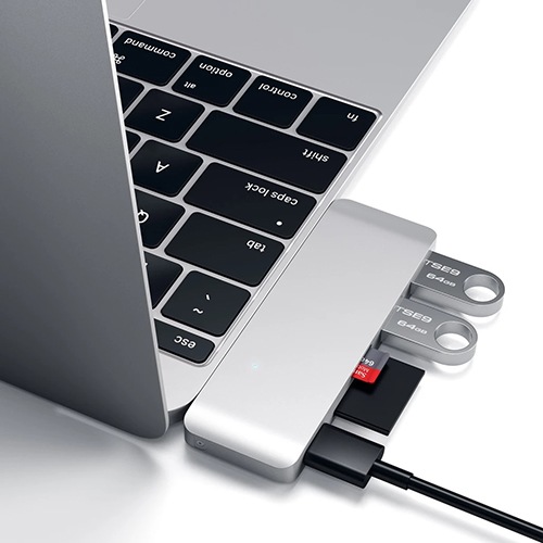 USB-хаб Satechi Combo Hub 3 in 1 USB Type-C (Серебристый)