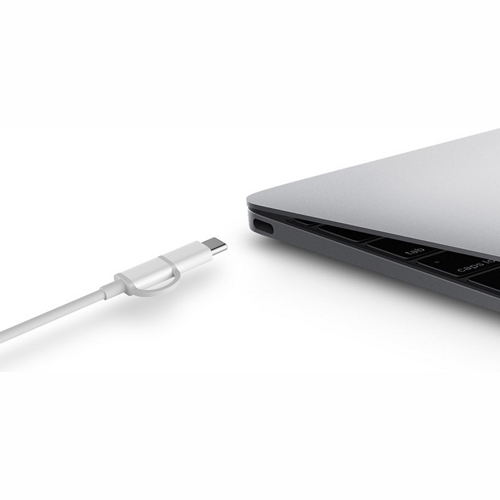 USB кабель ZMI 2 в 1 Type-C + MicroUSB для зарядки и синхронизации, длина 1 метр (Белый)
