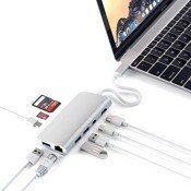 USB-хаб Satechi Aluminum Type-C Multimedia Adapter (Серебристый) - фото