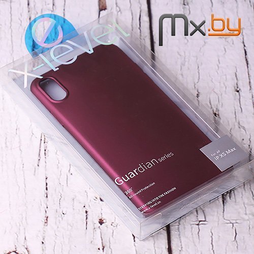 Чехол для iPhone Xs Max накладка (бампер) силиконовый X-level Guardian бордовый 