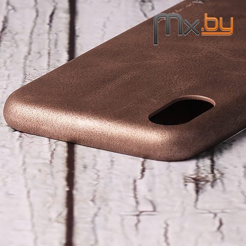 Чехол для iPhone Xr накладка (бампер) кожаный X-level Vintage коричневый