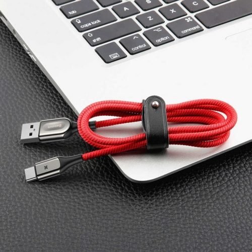 USB кабель Baseus X-shaped Light Cable для зарядки и синхронизации Type-С, длина 1 метр (Красный)