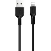 USB кабель Hoco X20 Flash Lightning, длина 3,0 метра (Черный) - фото