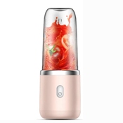 Беспроводная соковыжималка-блендер Xiaomi Deerma Fruit Cup 400ml Розовый - фото