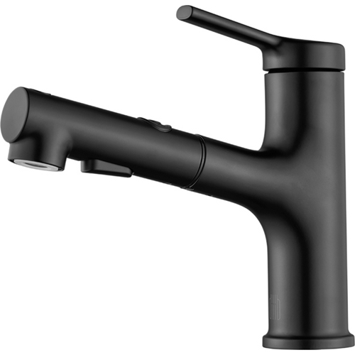 Смеситель с душем для раковины dIIIb Extracting Faucet (Короткий) Черный