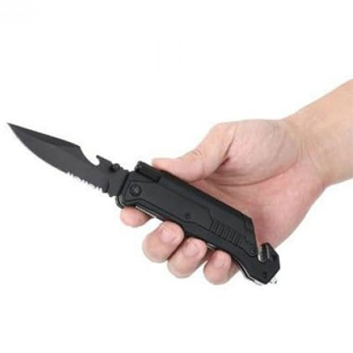 Складной нож Jiuxun Tools Ninety Outdoor Folding Knife 7 in 1 (Черный)