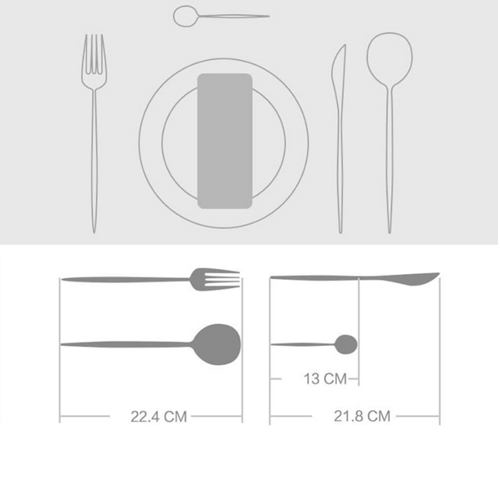 Набор столовых приборов Xiaomi Maison Maxx Stainless Steel Modern Flatware Set Silver